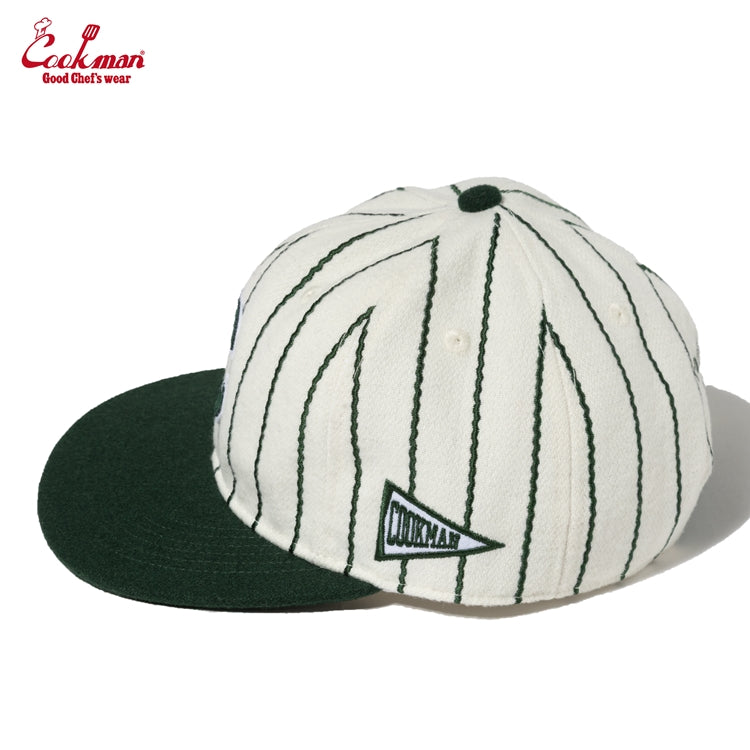 Cookman - Flat Brim Snapback Cap : Stripe Green