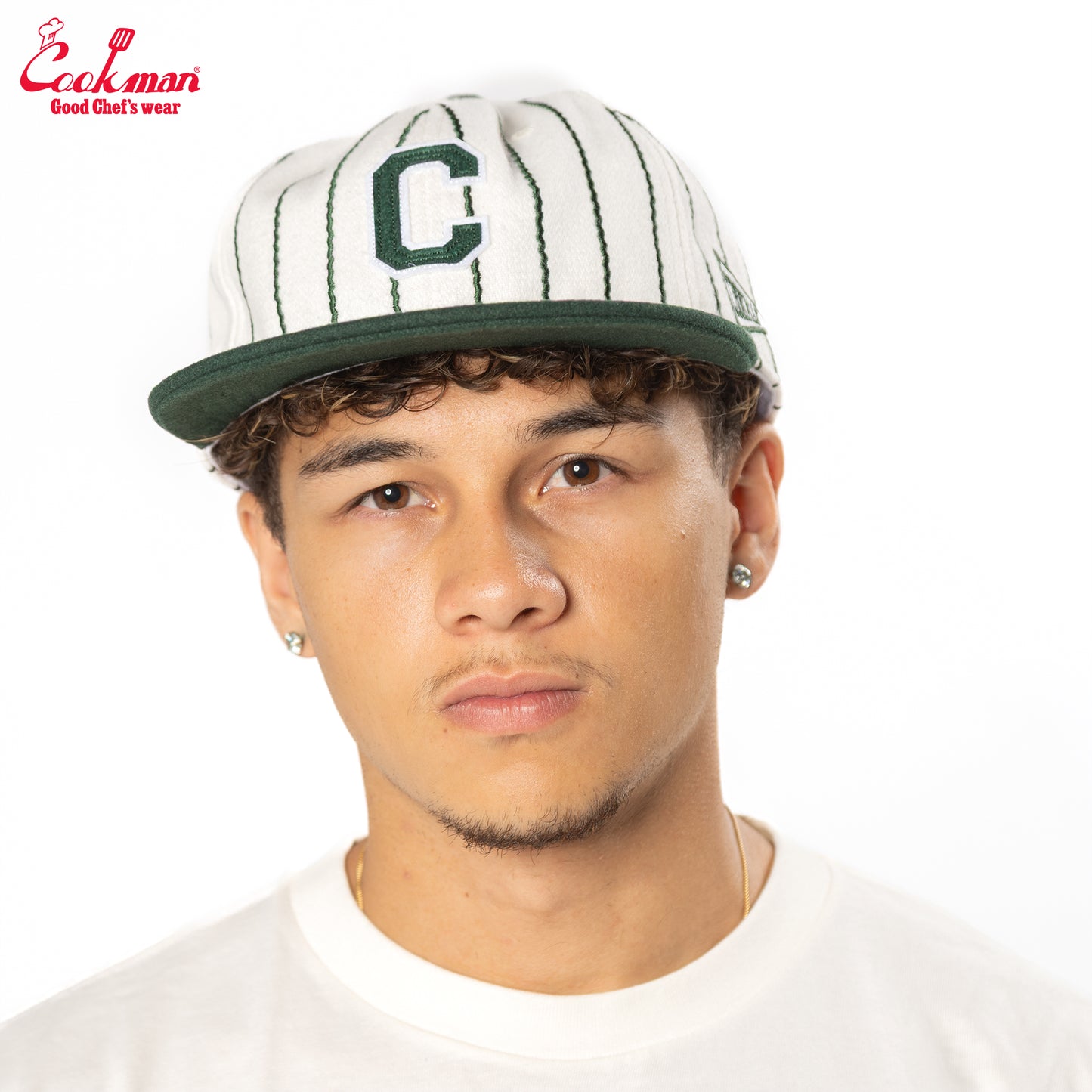 Cookman - Flat Brim Snapback Cap : Stripe Green
