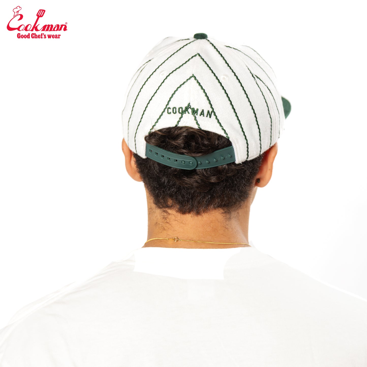 Cookman - Flat Brim Snapback Cap : Stripe Green