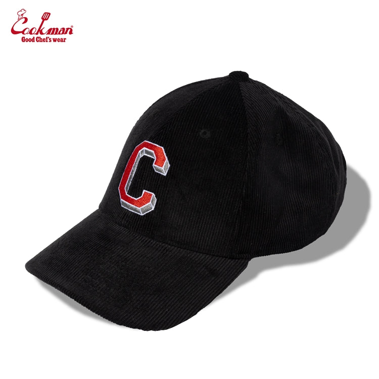Cookman - Curve Brim Cap : Corduroy Black