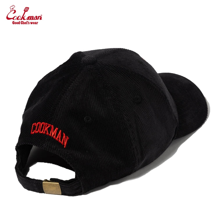 Cookman - Curve Brim Cap : Corduroy Black