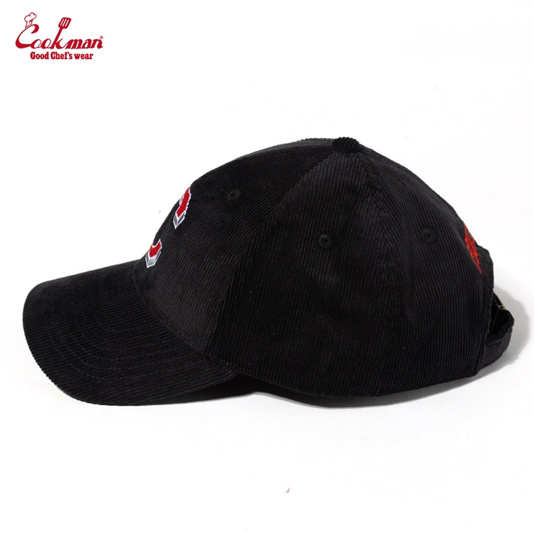 Cookman - Curve Brim Cap : Corduroy Black