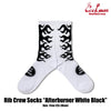 Cookman Rib Crew Socks -  Afterburner : White Black