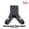 Cookman Rib Crew Socks -  Black Leopard