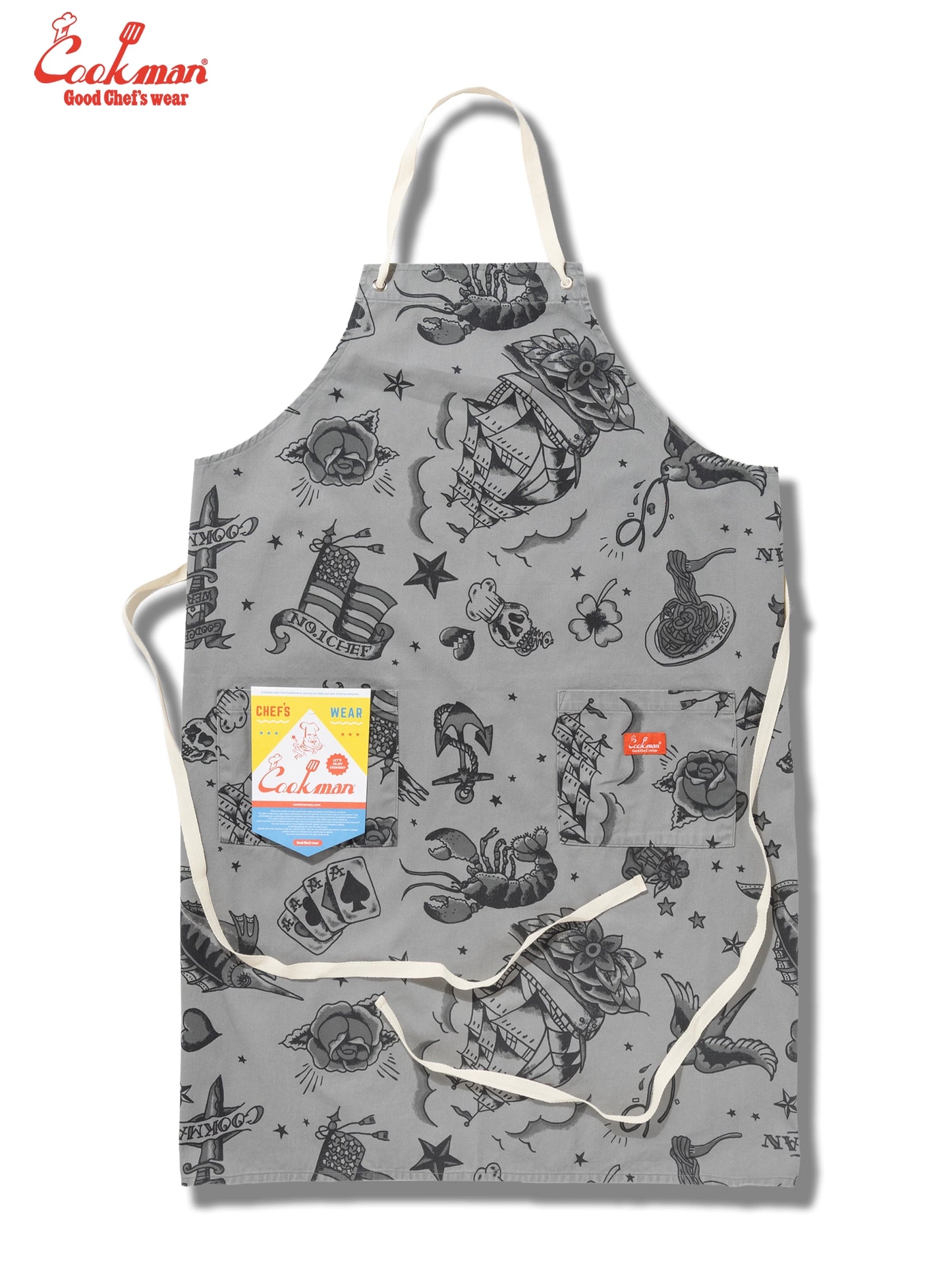 Long Apron - Old Tattoo : Gray