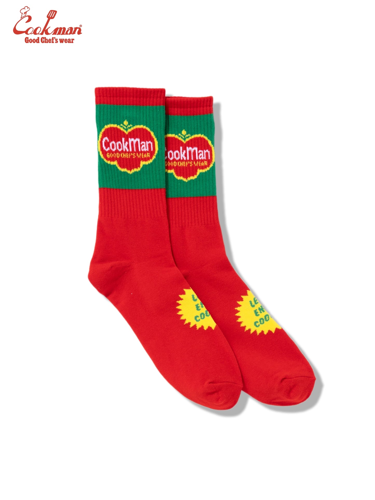 Rib Crew Socks -  Tomato
