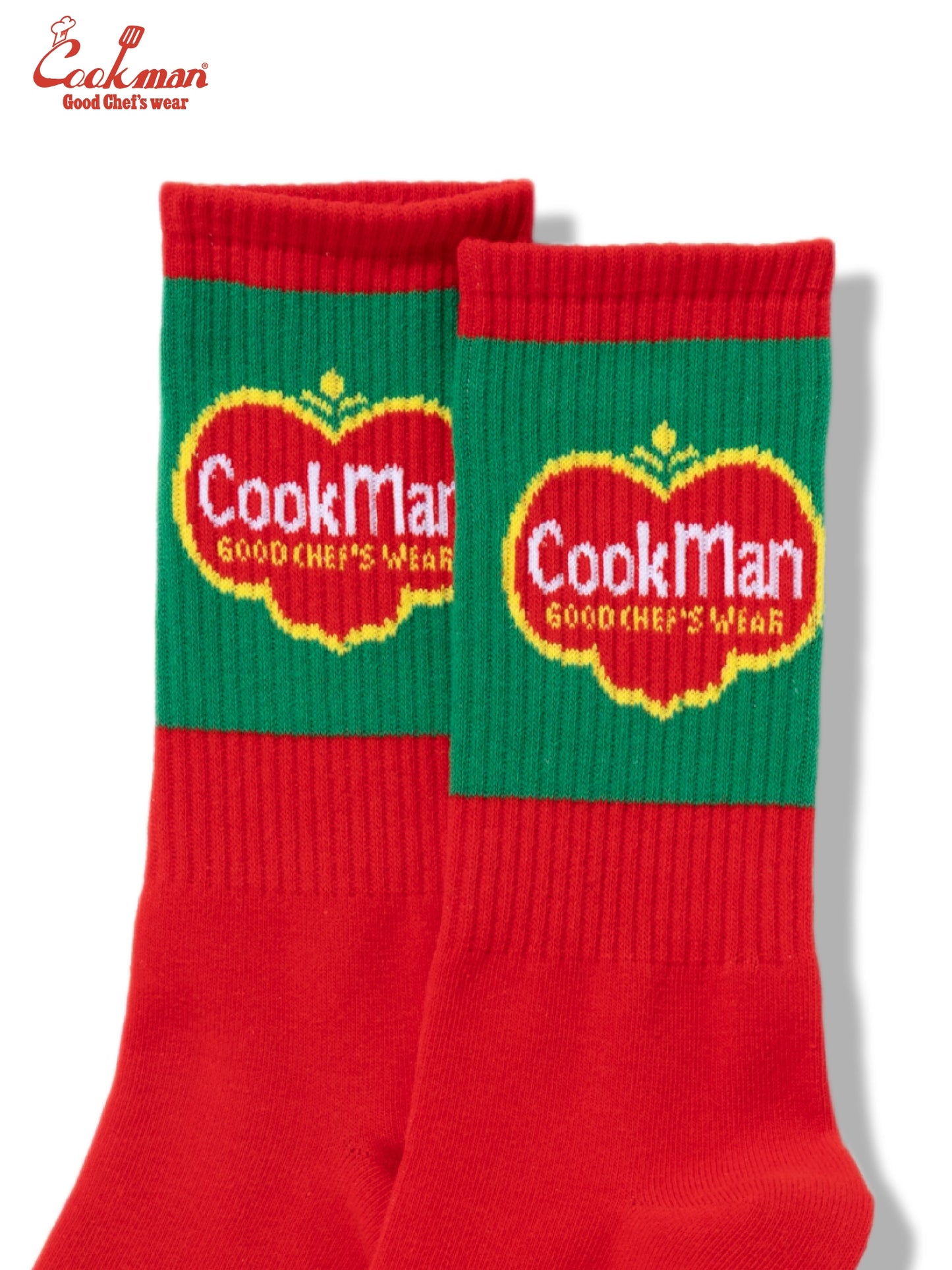 Rib Crew Socks -  Tomato