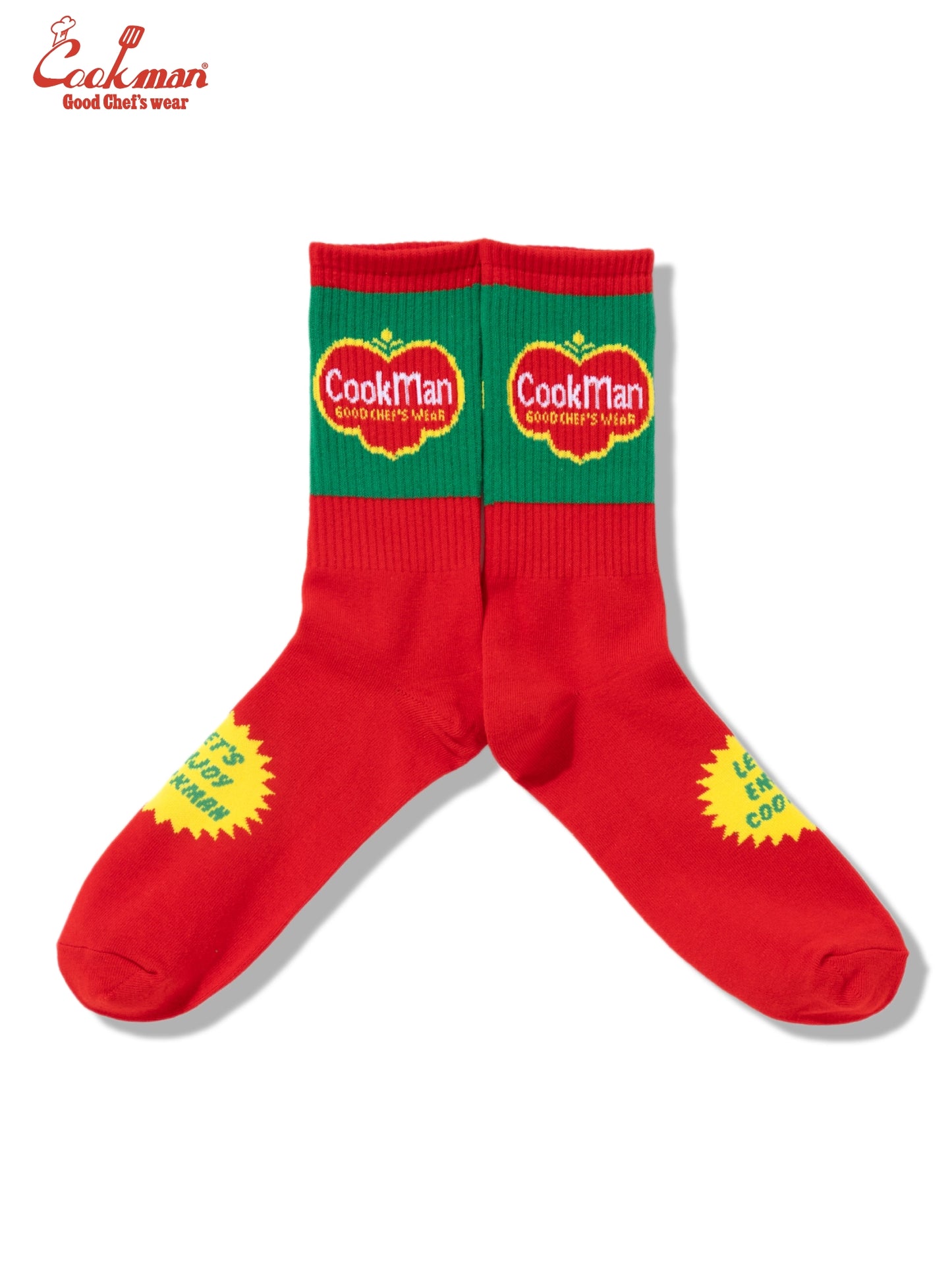 Rib Crew Socks -  Tomato