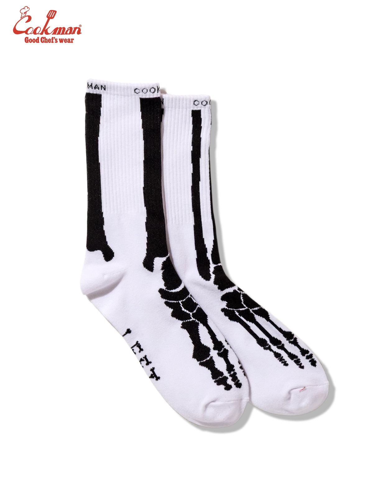 Rib Crew Socks -  Bone White