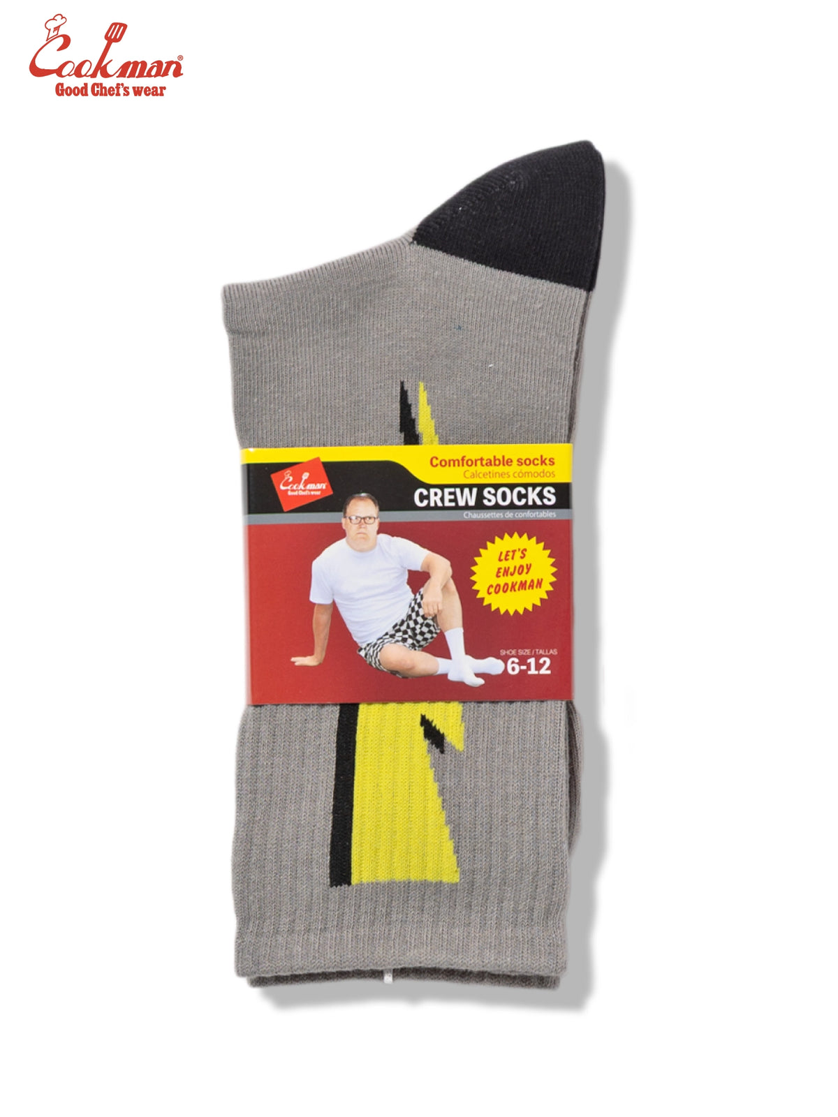 Rib Crew Socks -  Lightning Gray