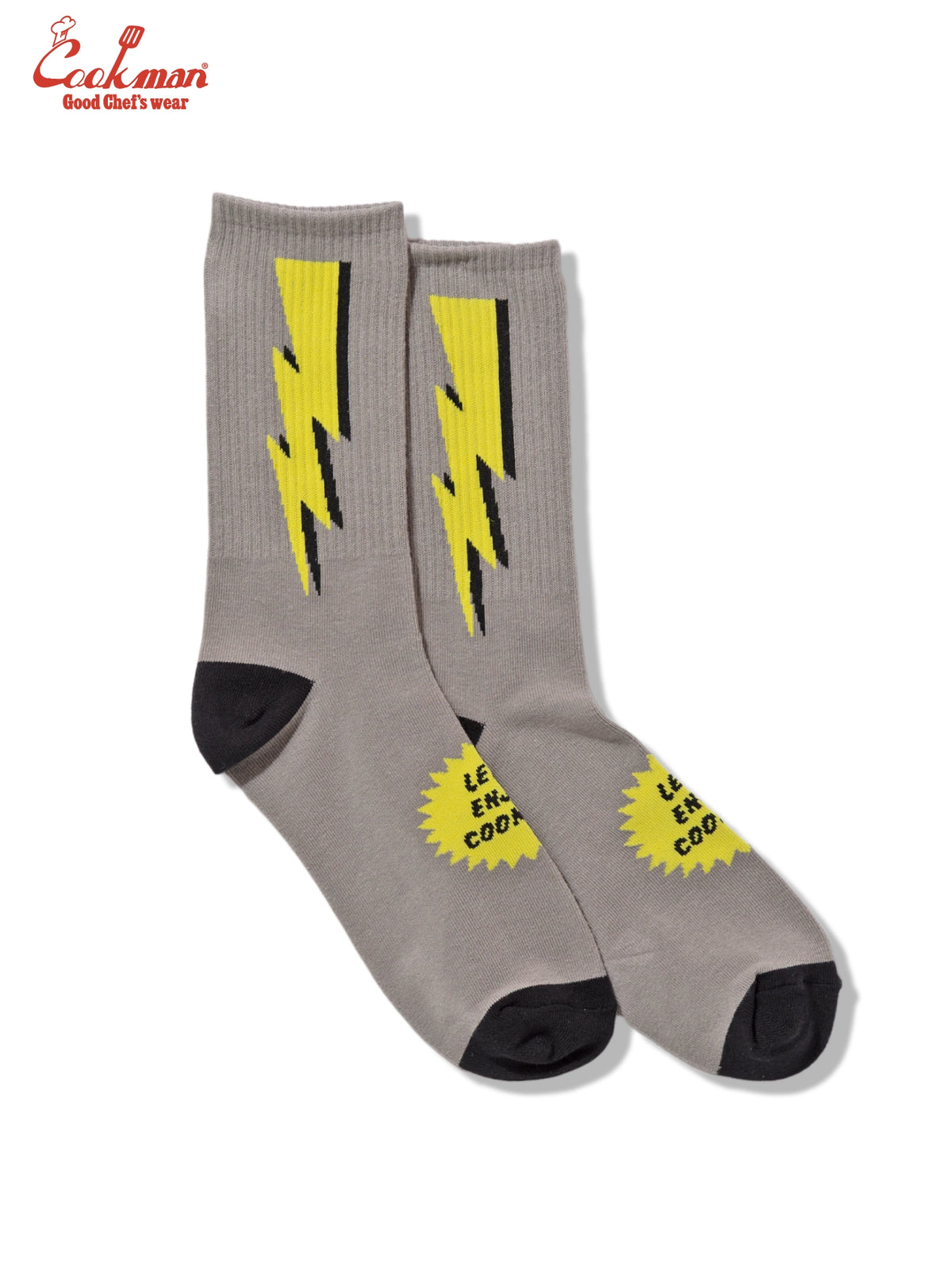 Rib Crew Socks -  Lightning Gray
