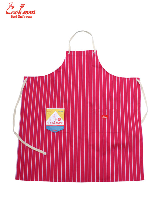 Long Apron - Stripe : Pink