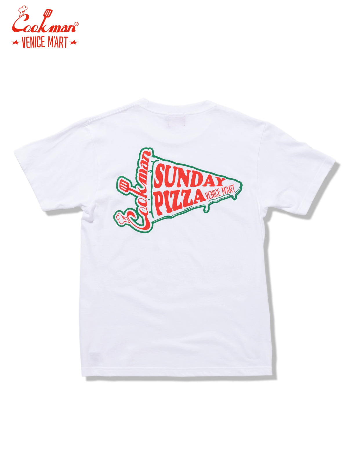 Tees - VENICE M'Art SUNDAY PIZZA : White