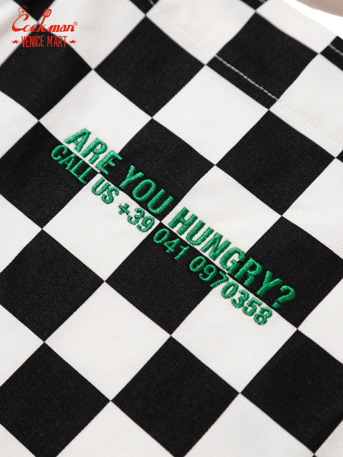 Long Apron - VENICE M'Art : Checker Black