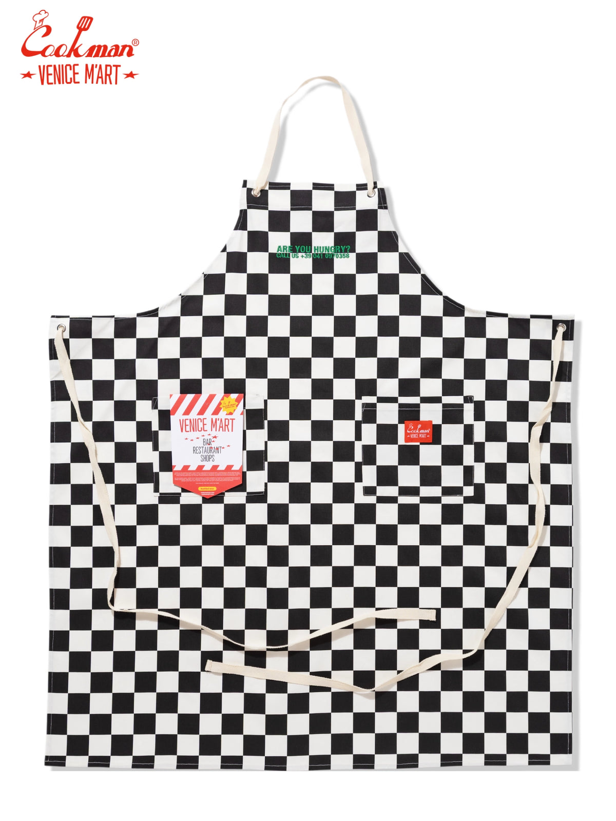 Long Apron - VENICE M'Art : Checker Black