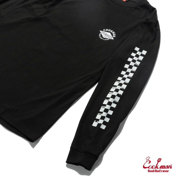 Cookman Long Sleeve Tees - FAT Checker : Black