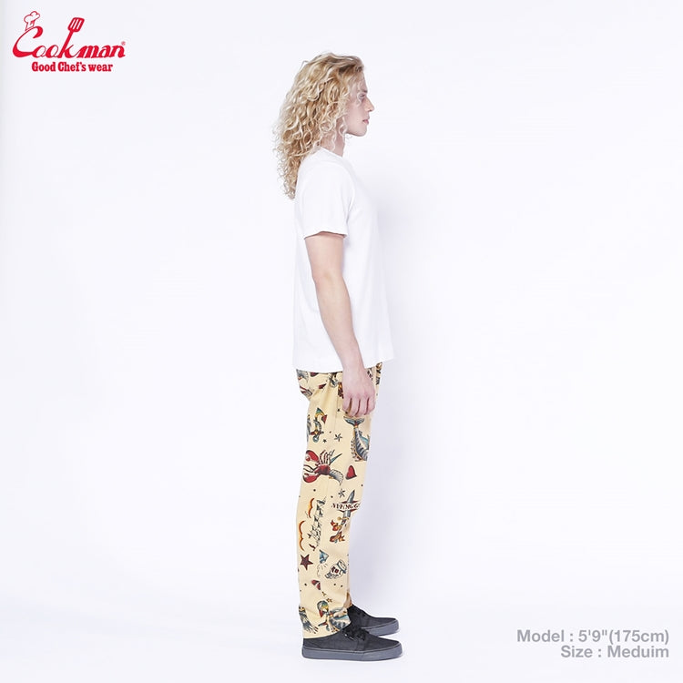 Cookman Chef Pants - Old Tattoo : Beige