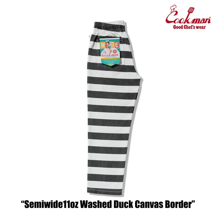 Cookman Chef Pants Semiwide -  Washed Duck Canvas Border