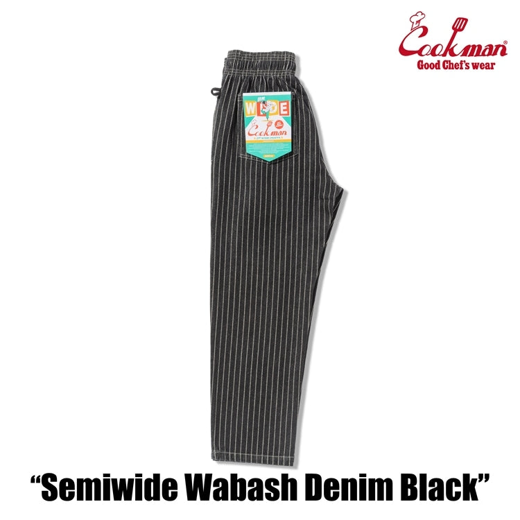 Cookman Chef Pants Semiwide -  Wabash Denim : Black