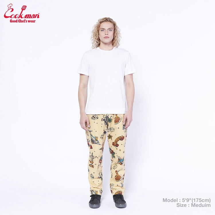 Cookman Chef Pants - Old Tattoo : Beige