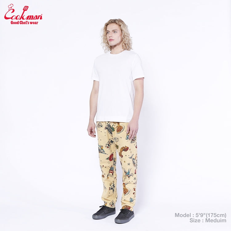 Cookman Chef Pants - Old Tattoo : Beige