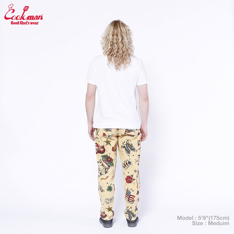 Cookman Chef Pants - Old Tattoo : Beige