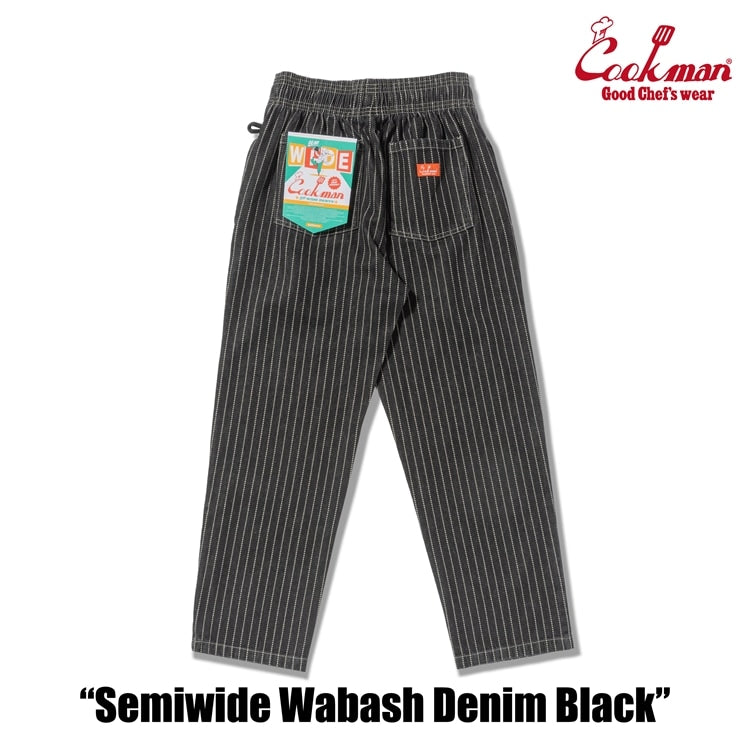 Cookman Chef Pants Semiwide -  Wabash Denim : Black