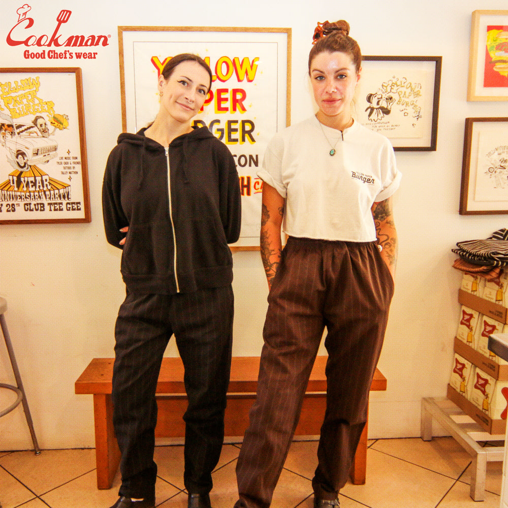 Cookman Chef Pants - Stripe Muddy Coffee