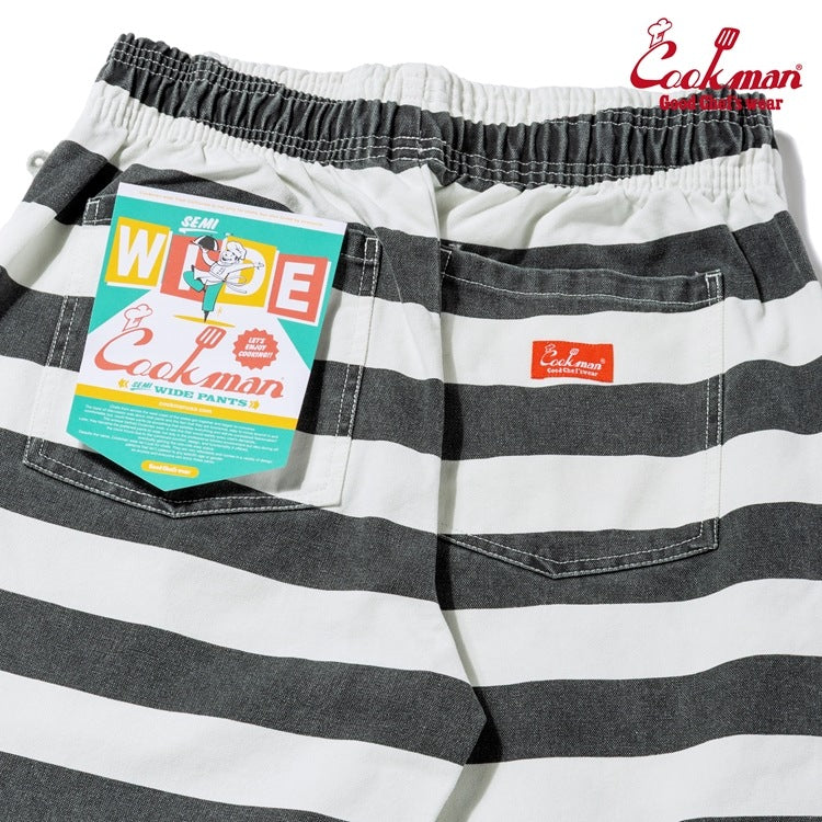 Cookman Chef Pants Semiwide -  Washed Duck Canvas Border