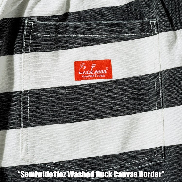 Cookman Chef Pants Semiwide -  Washed Duck Canvas Border