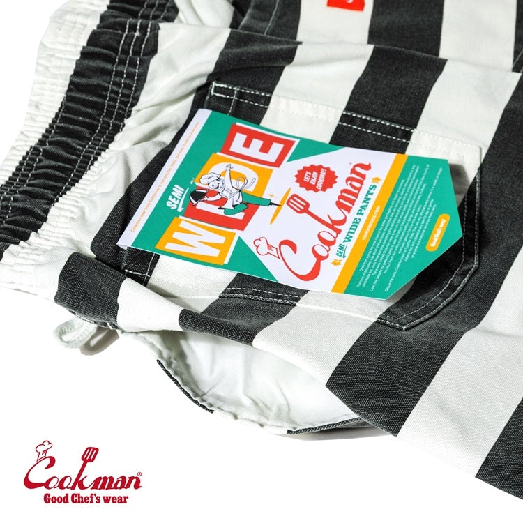 Cookman Chef Pants Semiwide -  Washed Duck Canvas Border