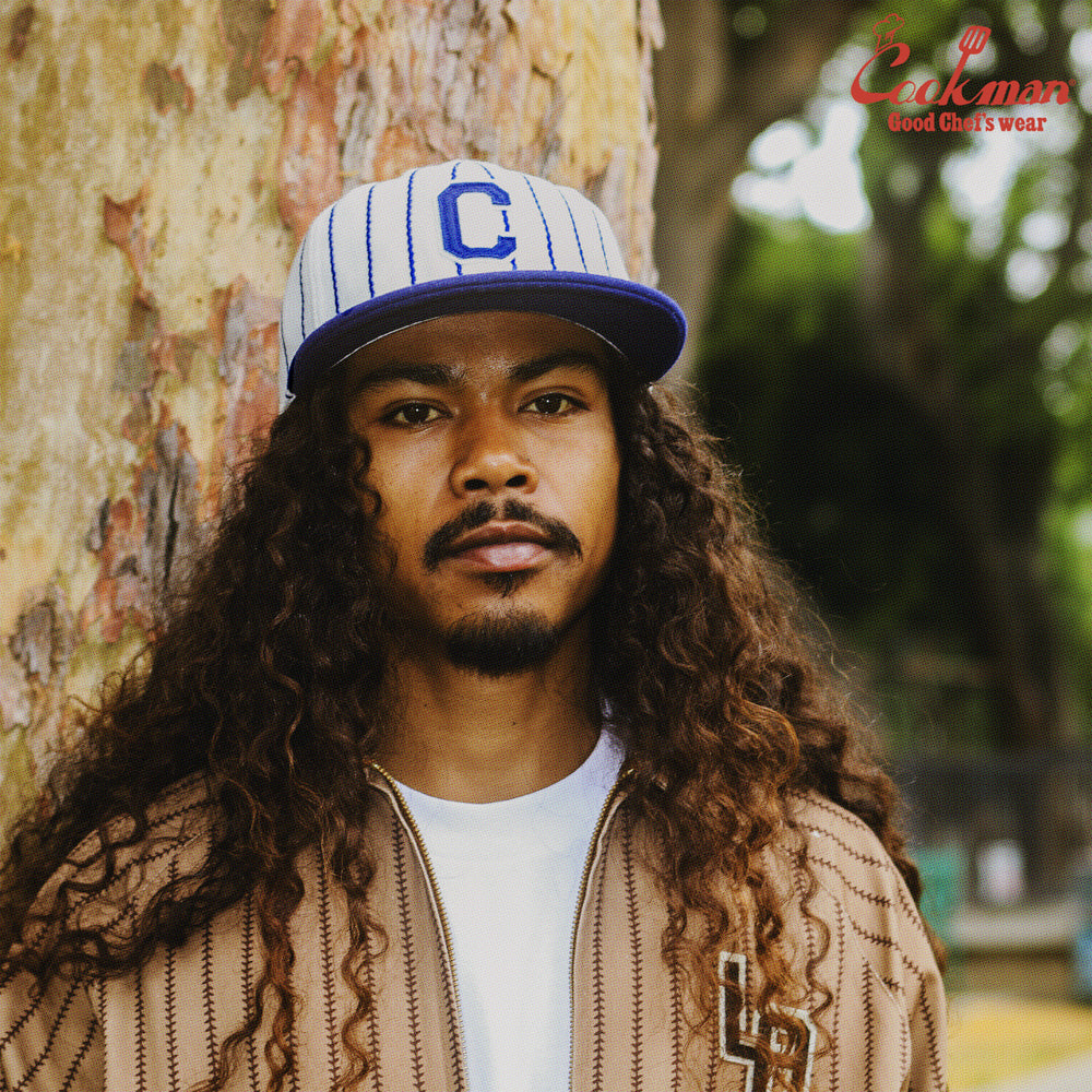 Cookman - Flat Brim Snapback Cap : Stripe Navy