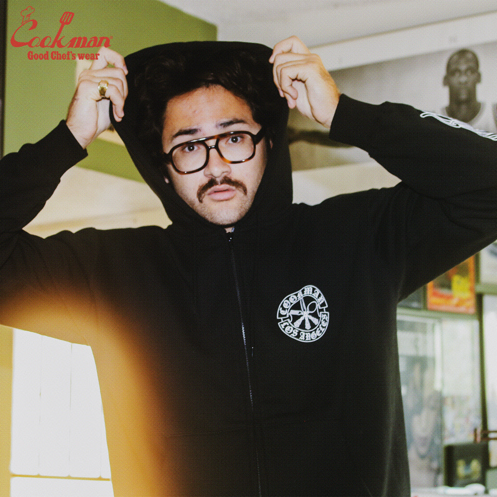 Cookman Zip-up Hoodie - Cutlery : Black