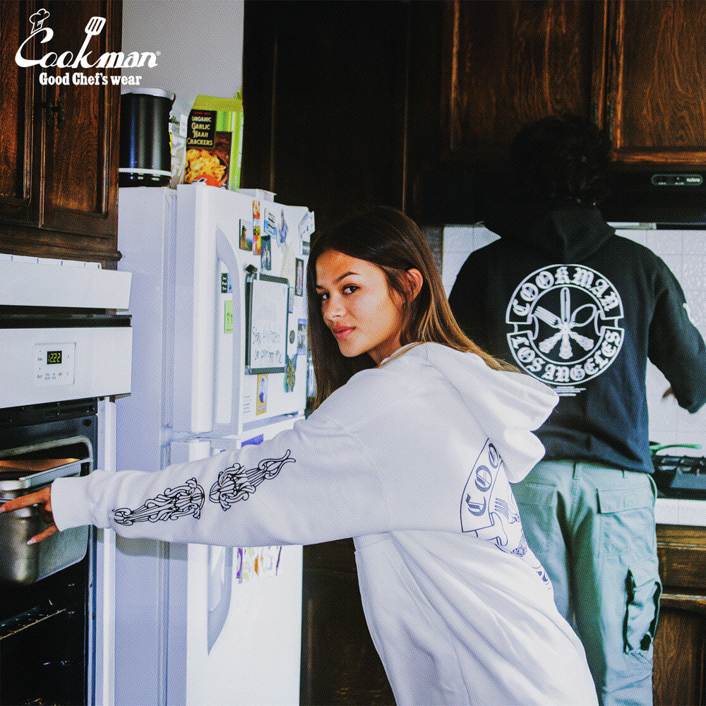 Cookman Zip-up Hoodie - Cutlery : Black