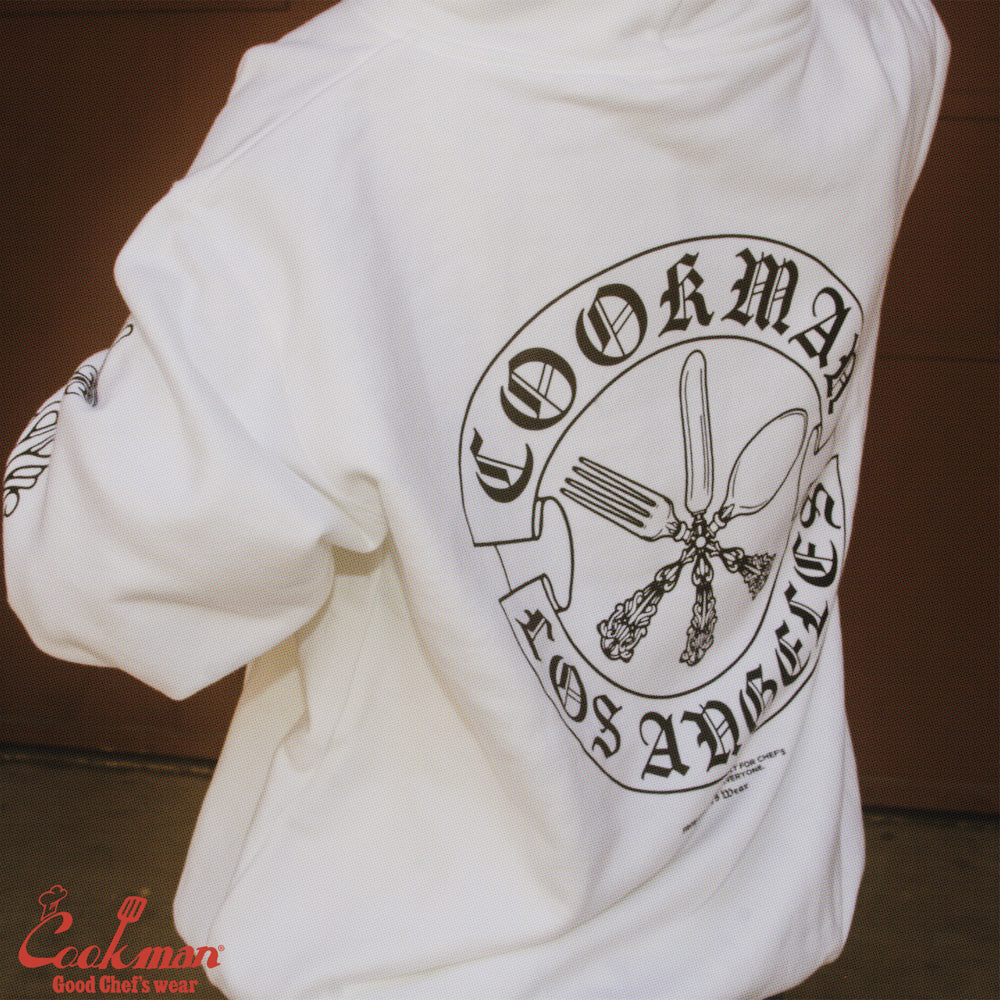 Cookman Zip-up Hoodie - Cutlery : White