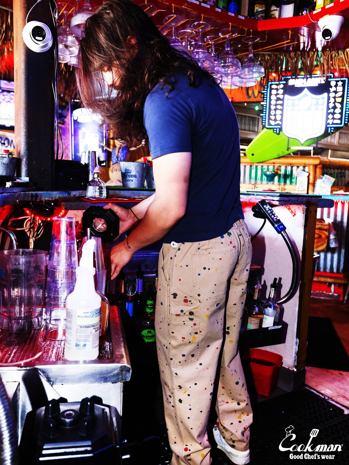 Carpenter's Pants : Washed duck canvas -  Sauce Splash