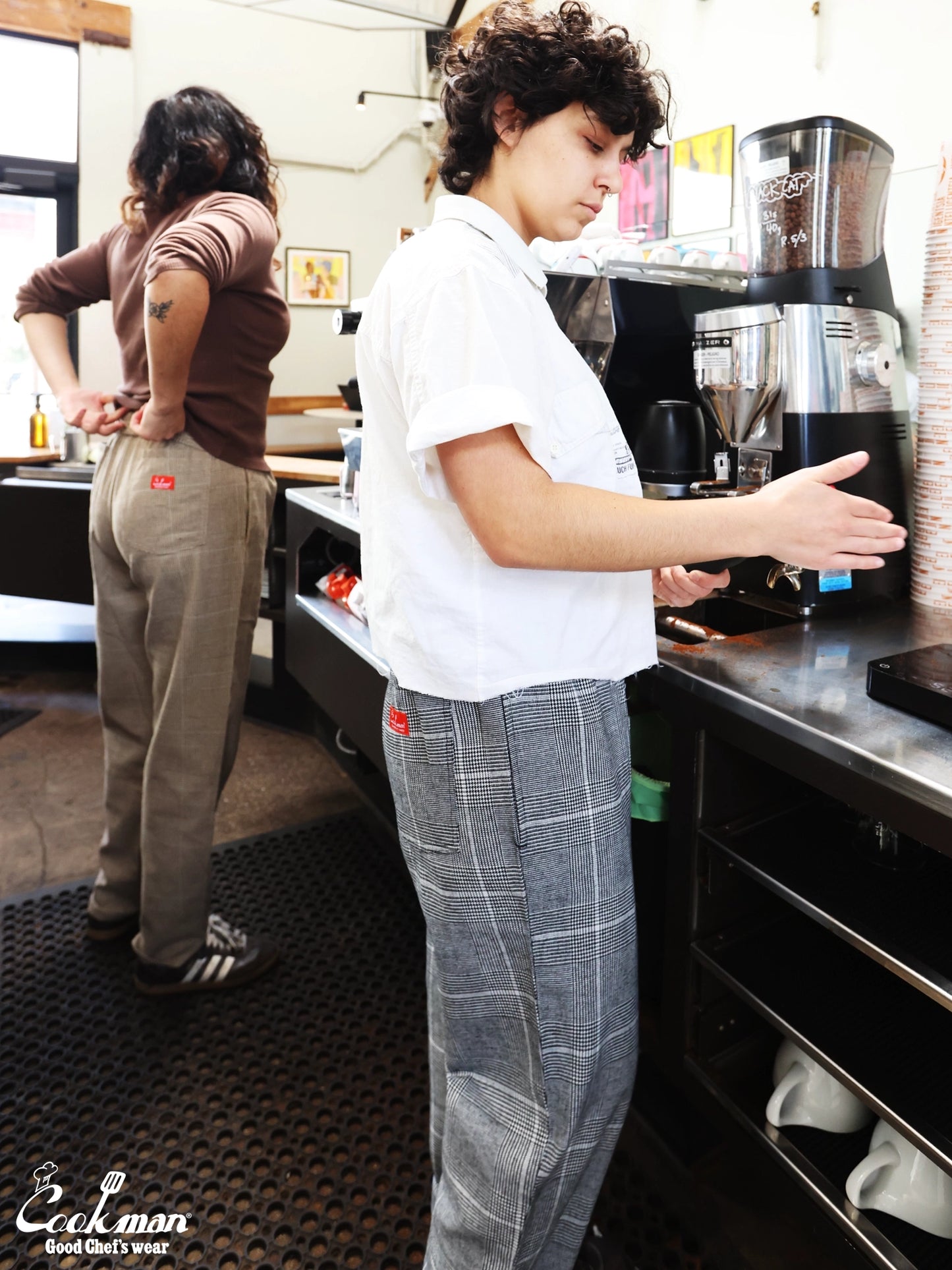 Chef Pants - Glen Check : Black