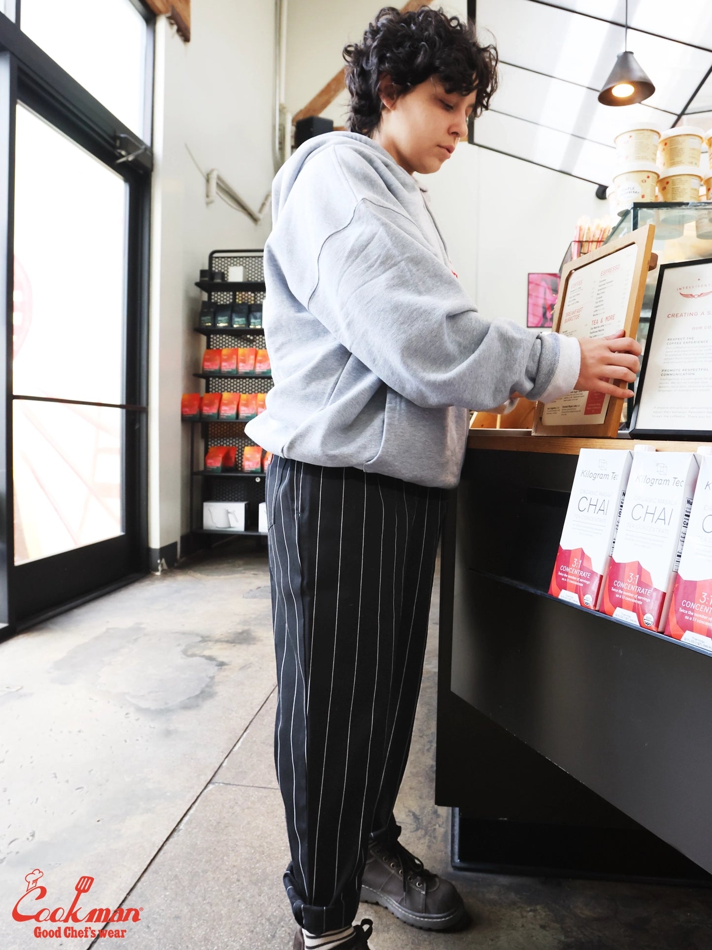 Chef Pants - Pencil Stripe : Black