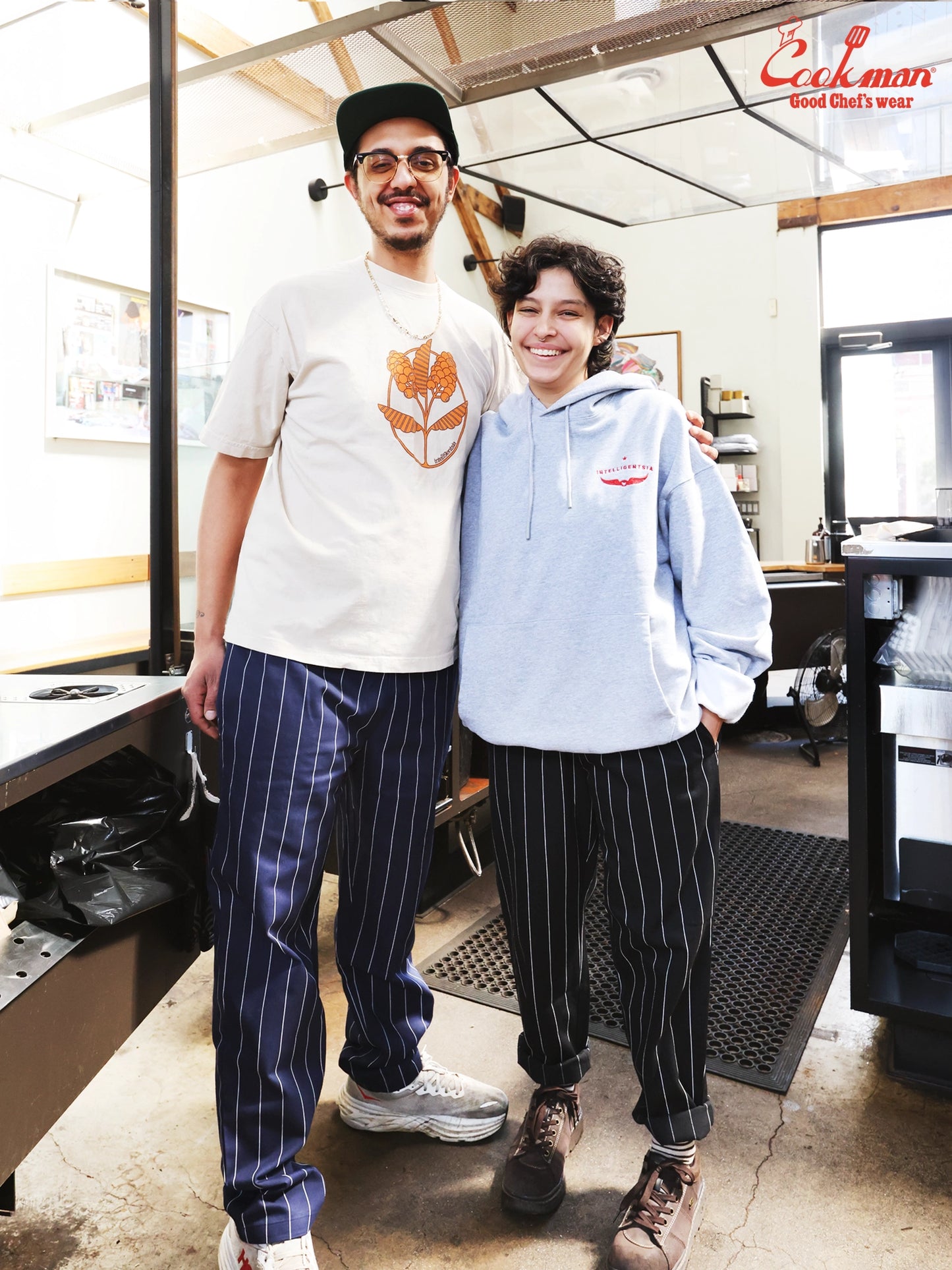 Chef Pants - Pencil Stripe : Black