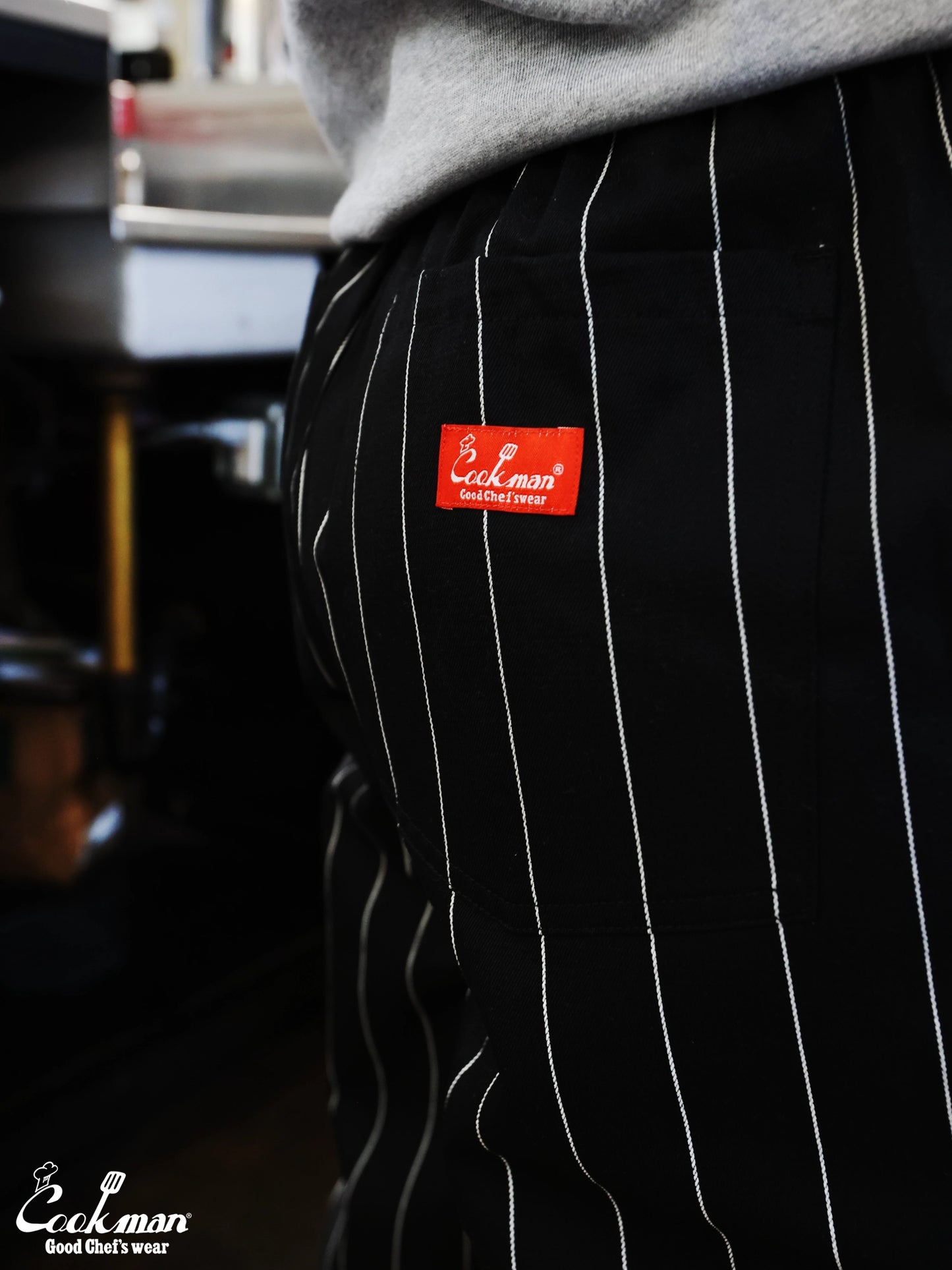 Chef Pants - Pencil Stripe : Black