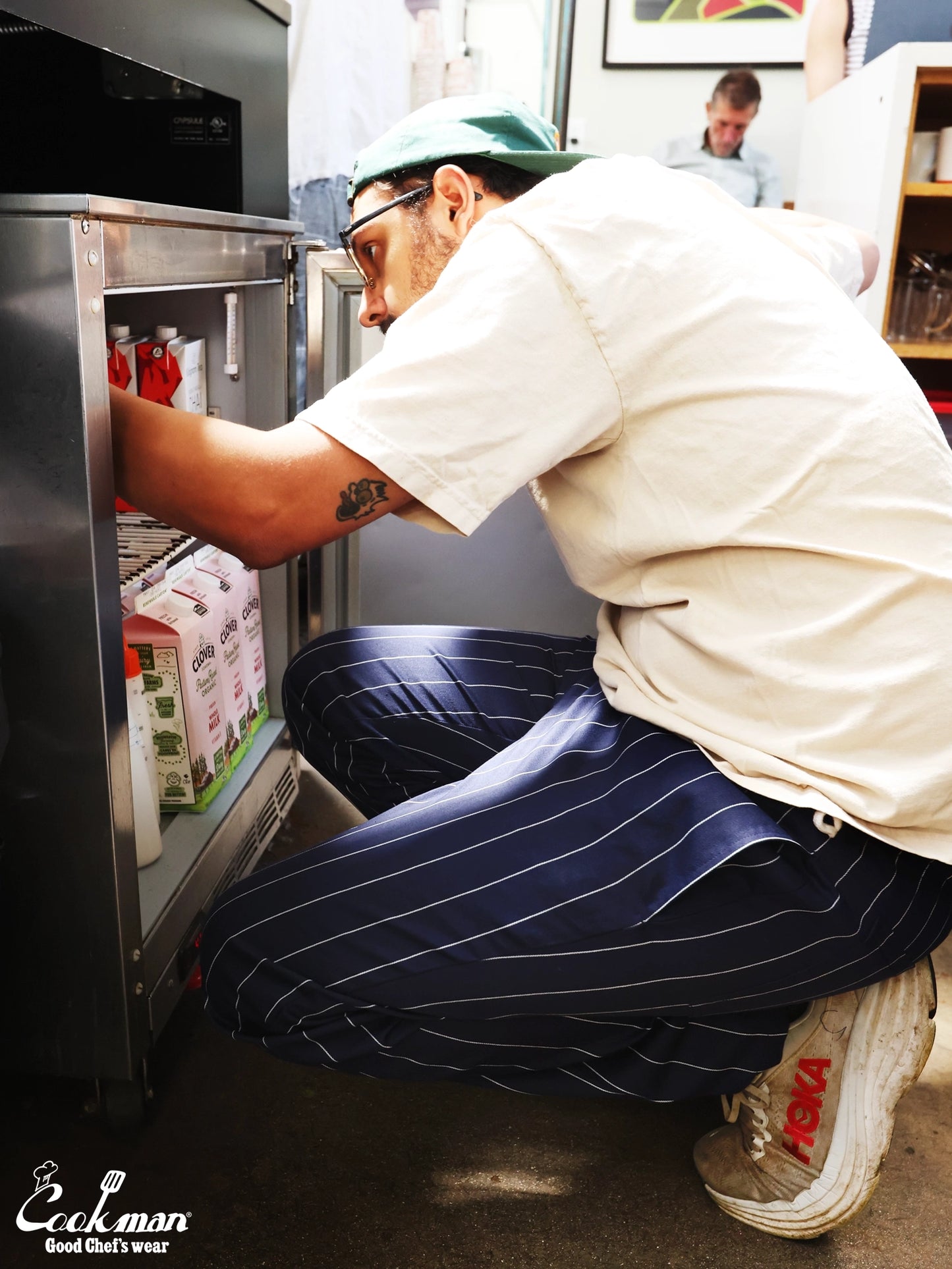 Chef Pants - Pencil Stripe : Navy