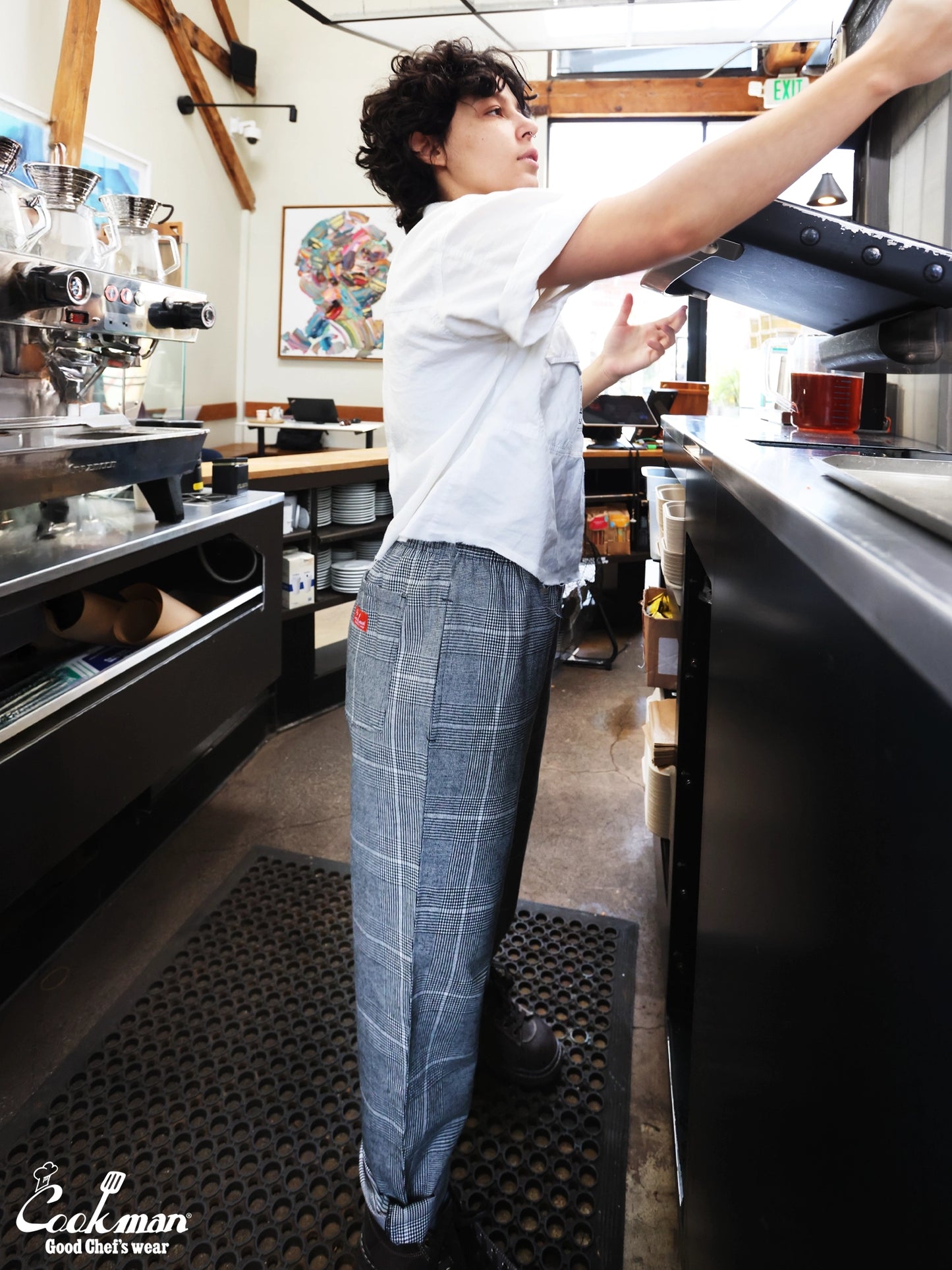 Chef Pants - Glen Check : Black