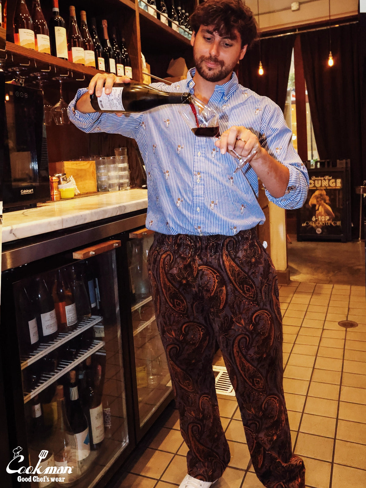 Chef Pants Semiwide - Corduroy : Paisley Brown