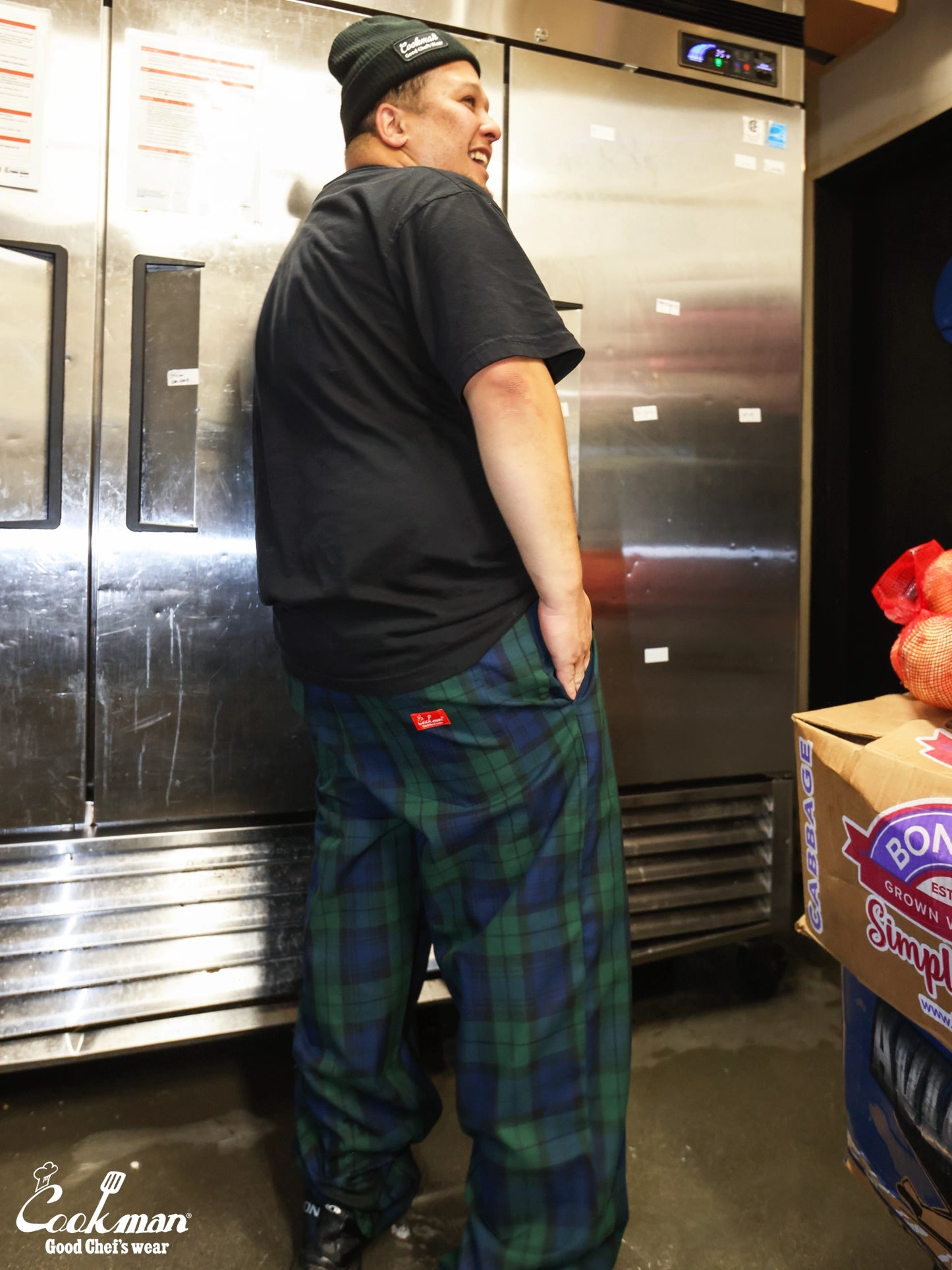 Chef Pants High-Wide - Black Watch Check