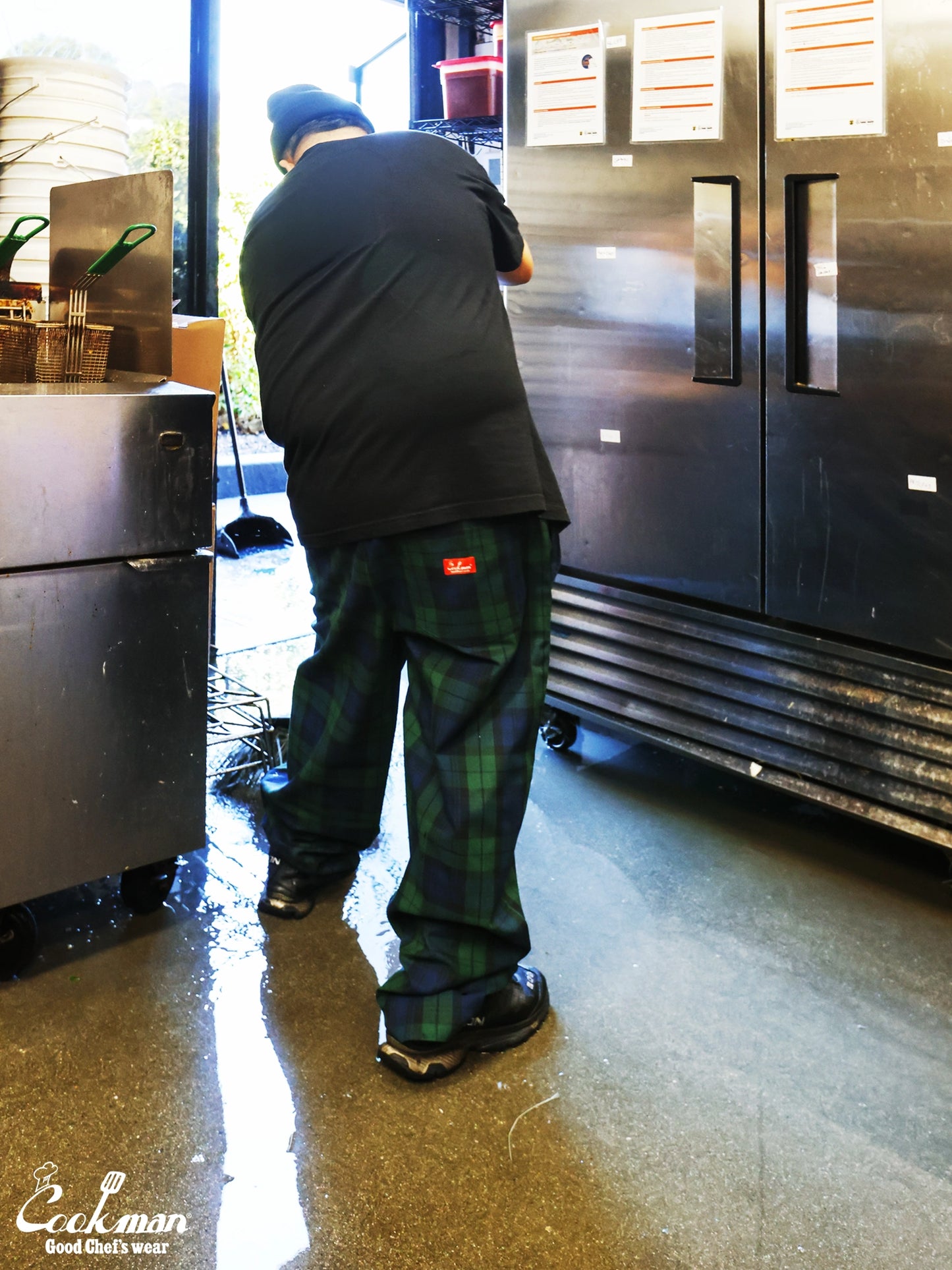 Chef Pants High-Wide - Black Watch Check