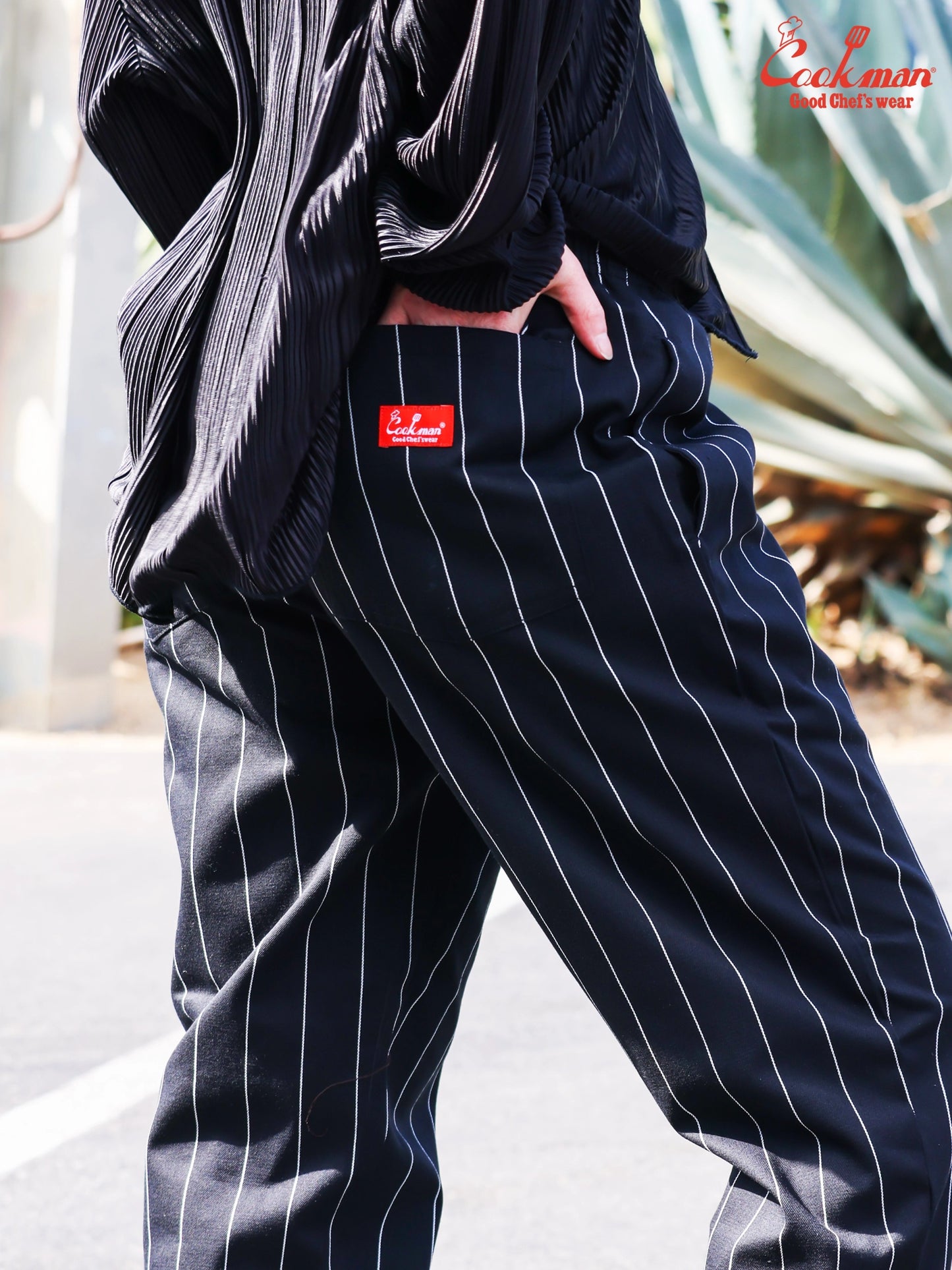 Chef Pants - Pencil Stripe : Black