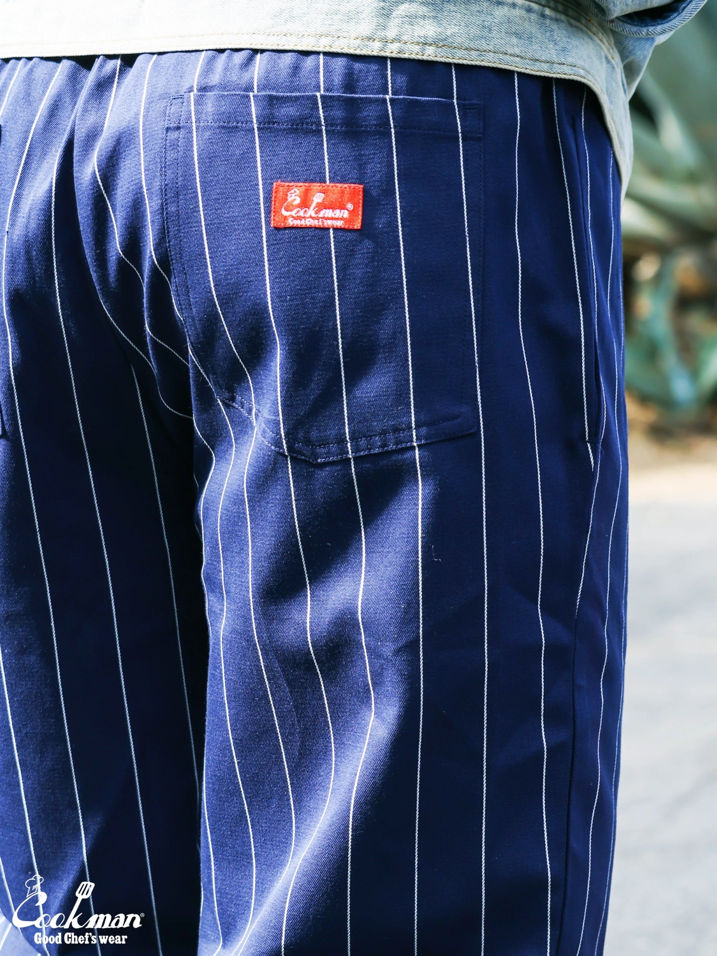Chef Pants - Pencil Stripe : Navy