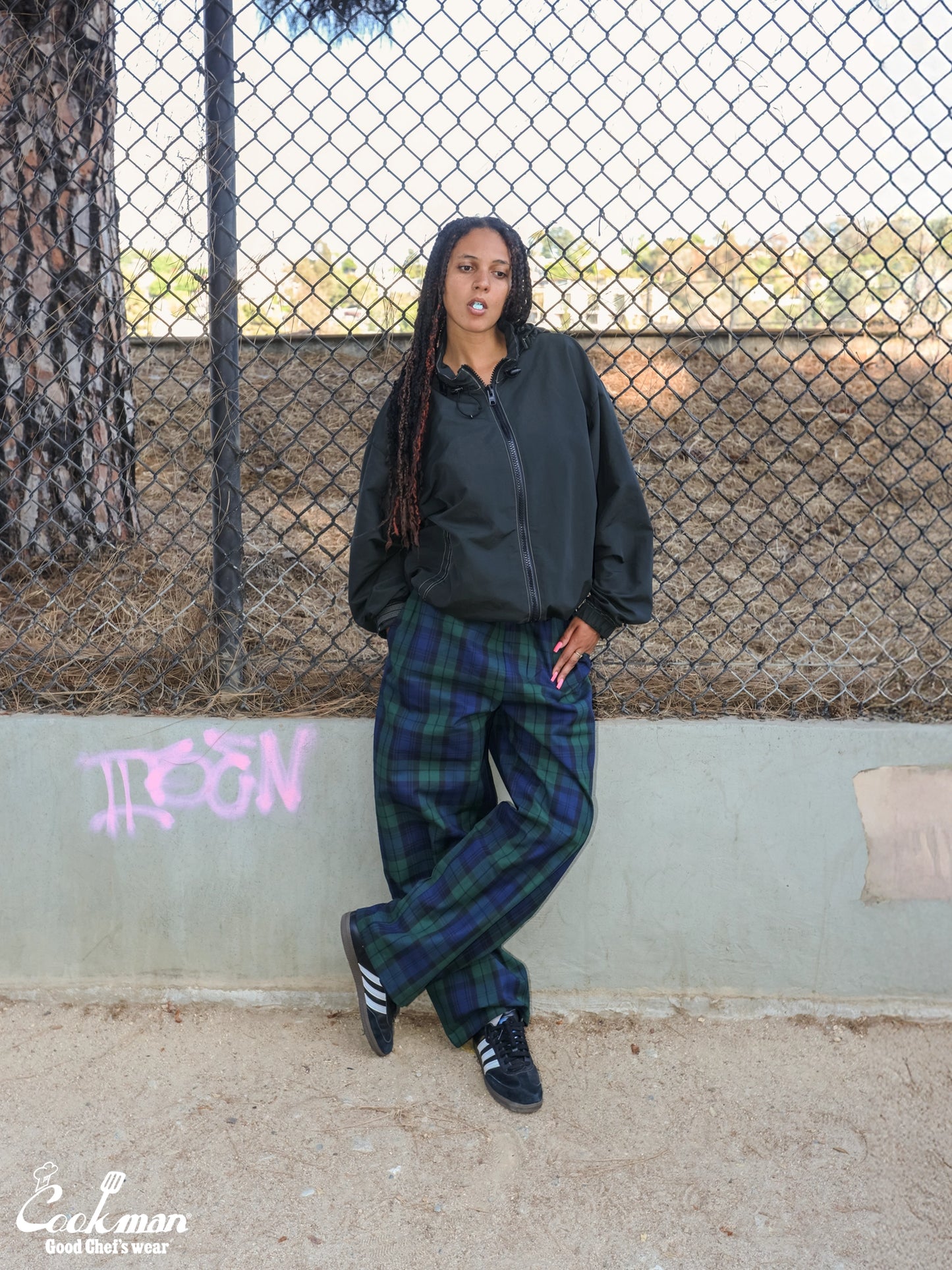 Chef Pants High-Wide - Black Watch Check
