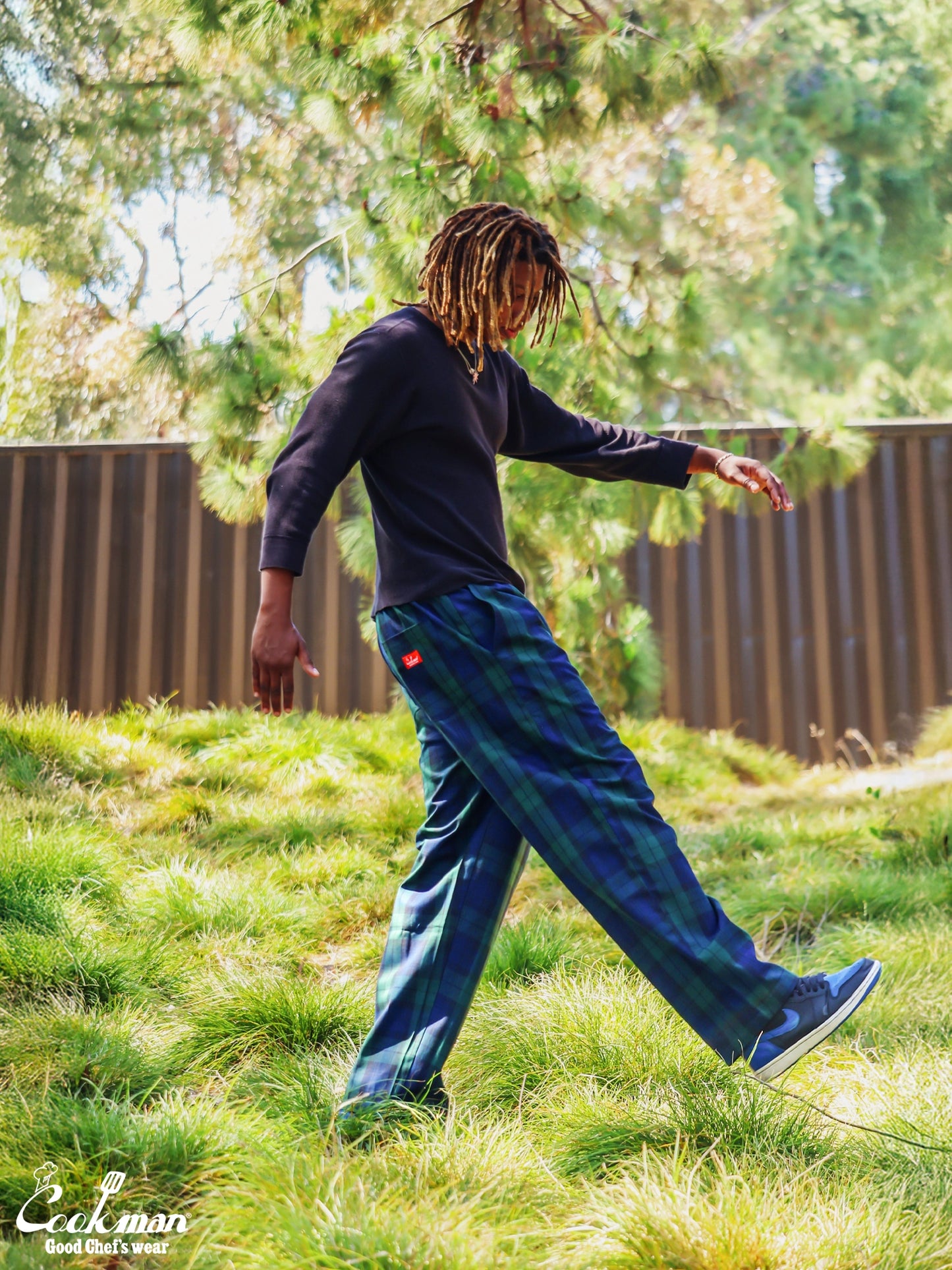 Chef Pants High-Wide - Black Watch Check