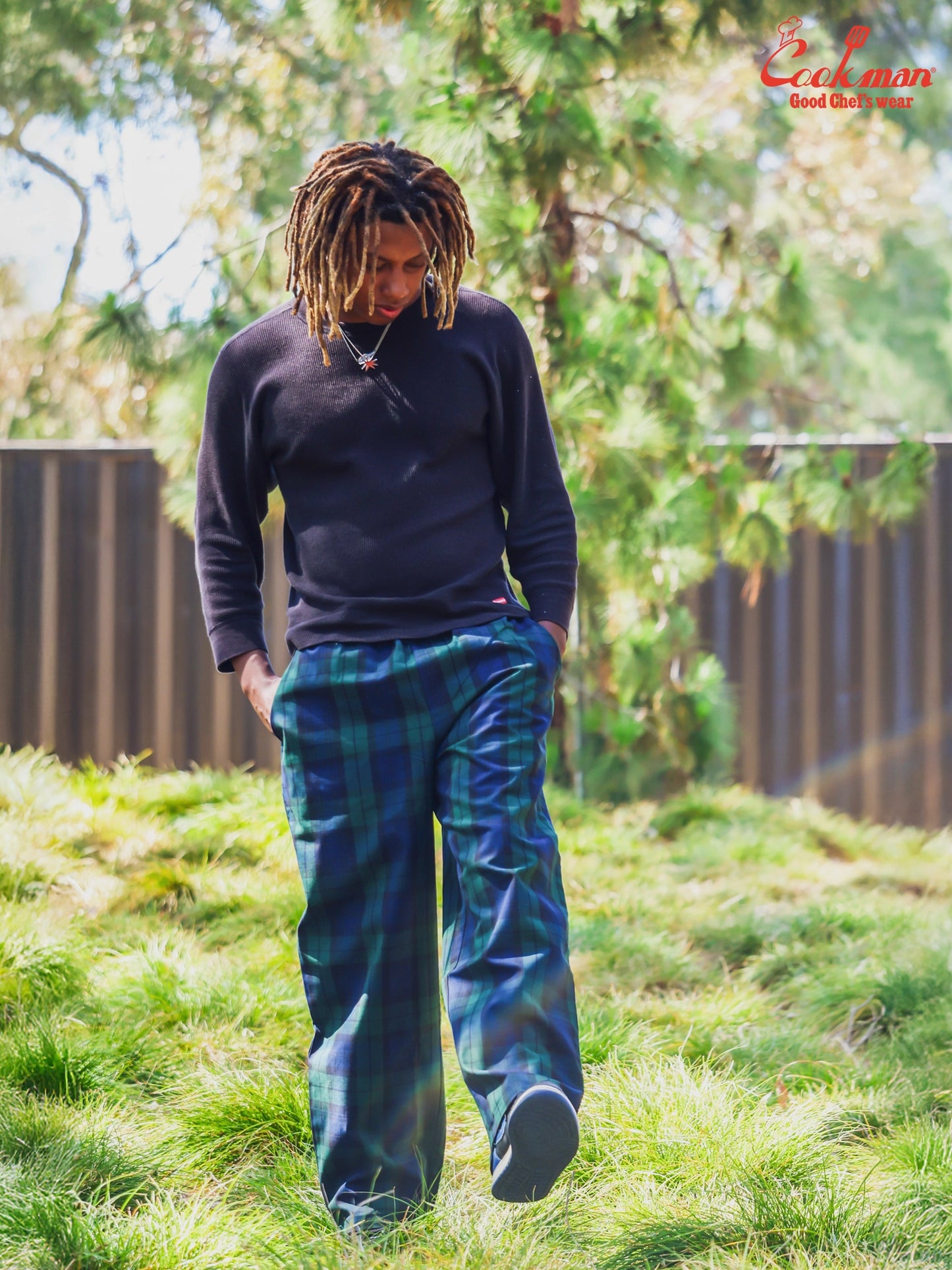 Chef Pants High-Wide - Black Watch Check